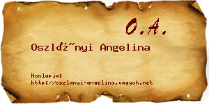 Oszlányi Angelina névjegykártya